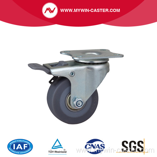 Mini 2 Inch 35Kg Plate Brake TPE Caster